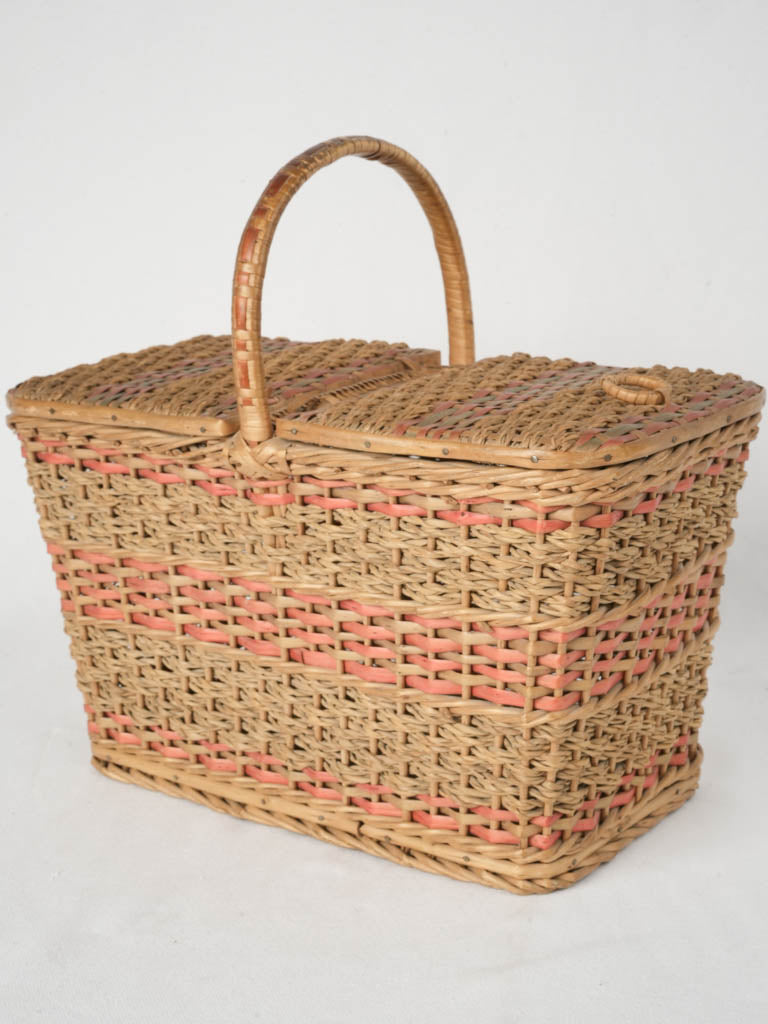 Vintage rustic French wicker basket