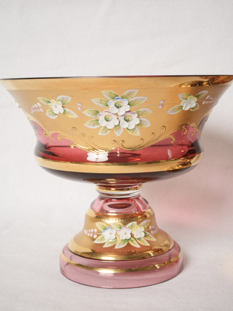 Hand-painted pastel floral vase