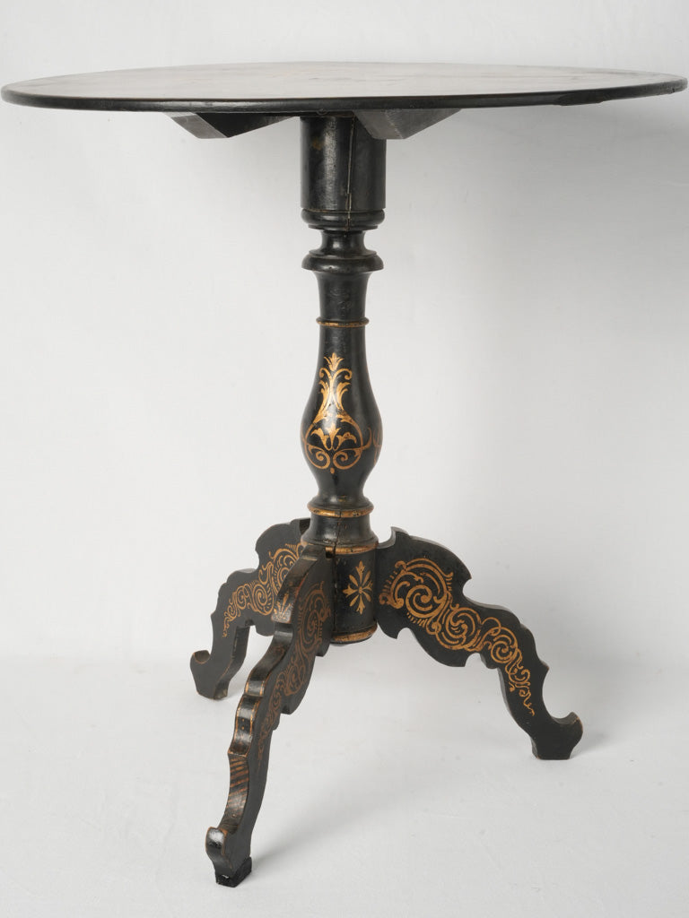 Exotic, 19th-century romantic scene occasional table
