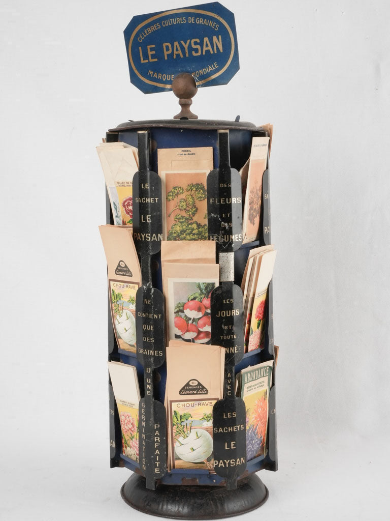 Vintage 1930s Paysan seed display stand
