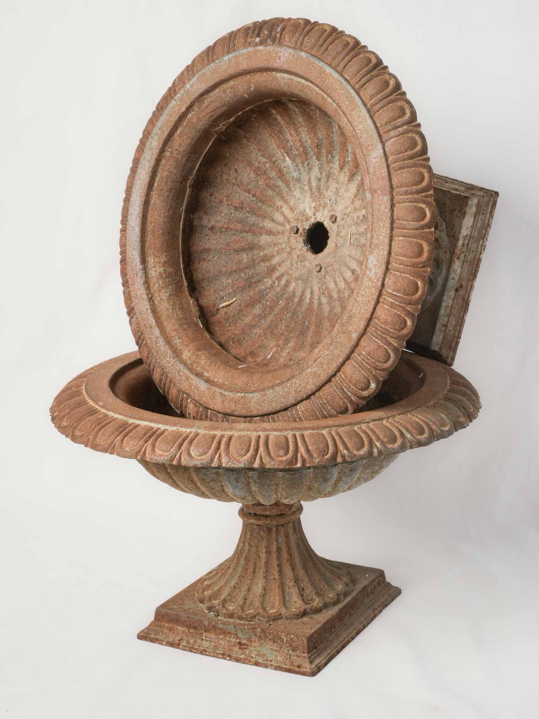 Pair of Early 20th-Century French Cast Iron Garden Urns - 12½" x 21¾"