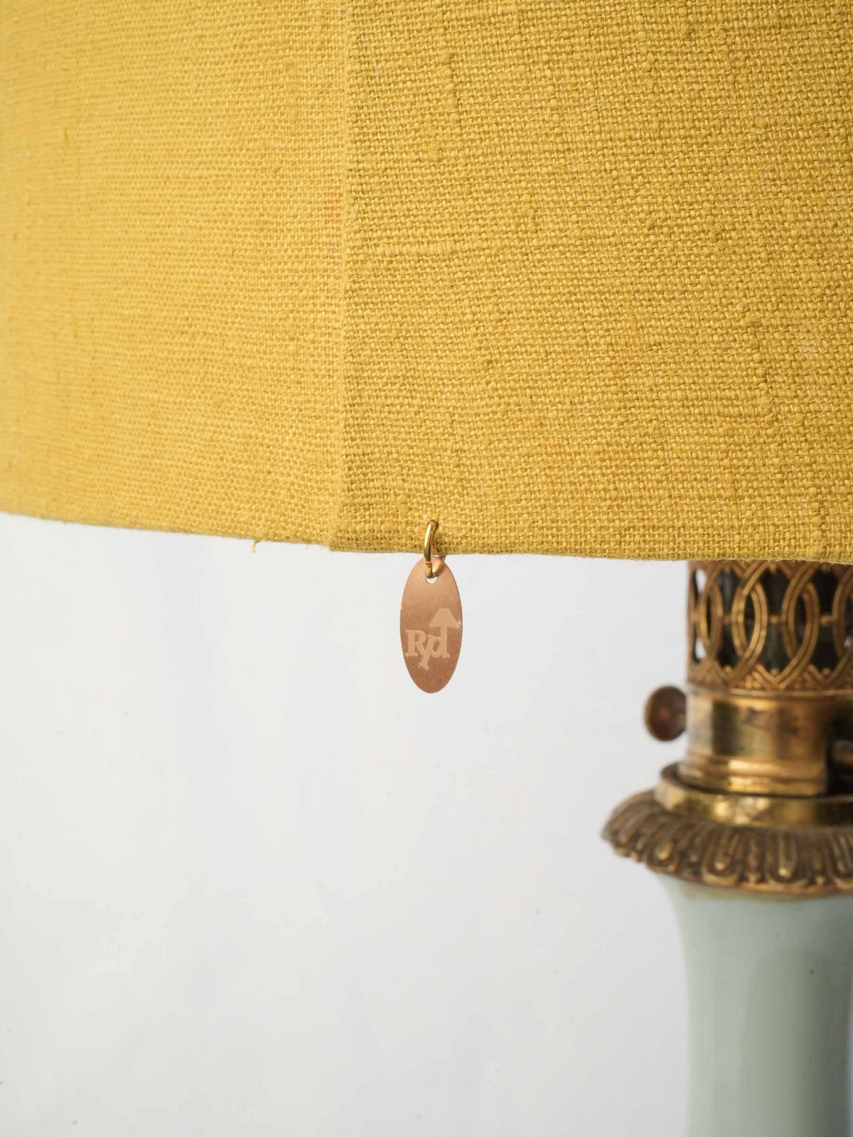Antique French Ceramic Oil Lamp Converted to Table Lamp - 22½"
