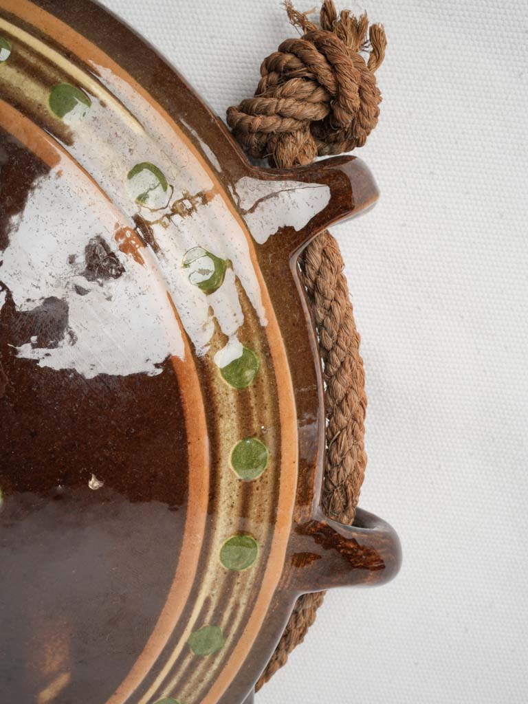 Artisan-crafted 1950s ceramic flask