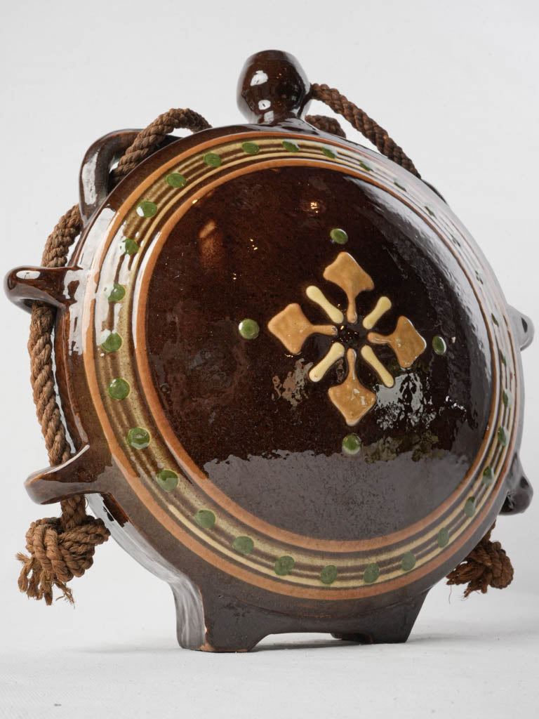 1950s Biot Ceramic Decorative Canteen Flask - 14½"