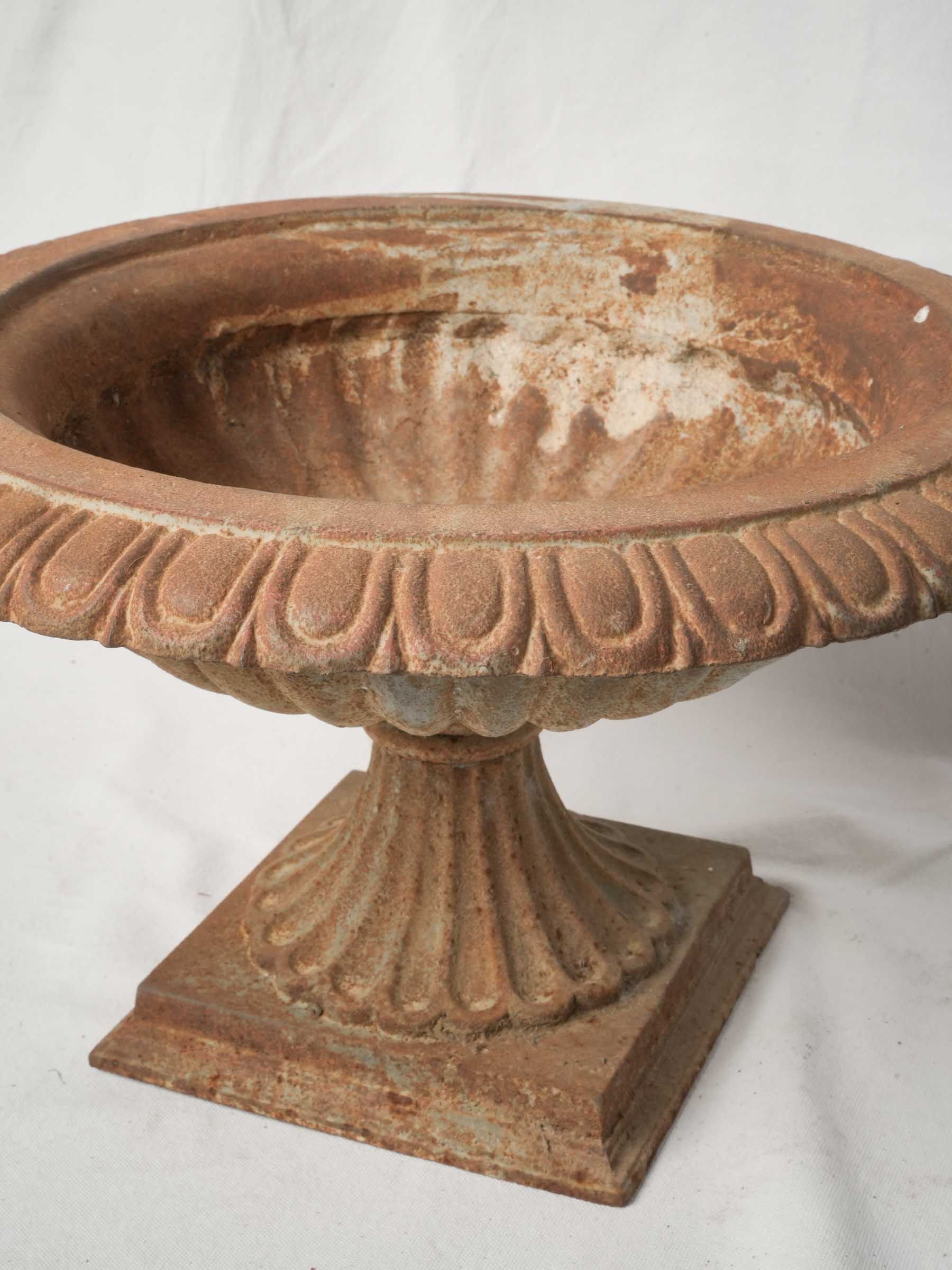 Pair of Early 20th-Century French Cast Iron Garden Urns - 12½" x 21¾"