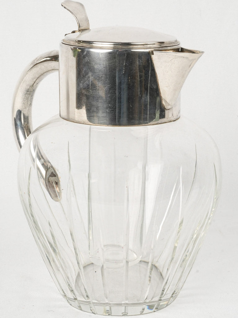 Sophisticated silver-plated claret jug