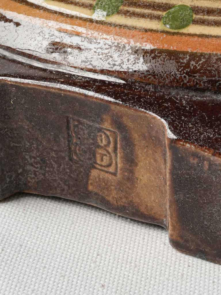 Textured mid-century ceramic pottery