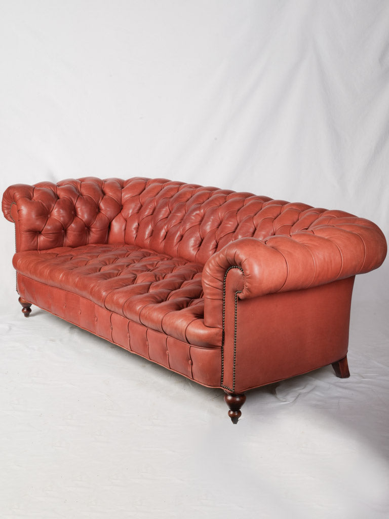 Elegant leather Chesterfield sofa