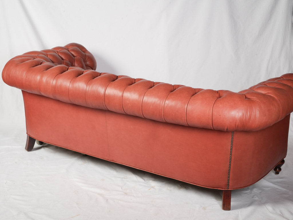 Refined scrolled arm sofa