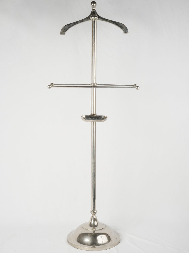 Elegant vintage chrome valet stand