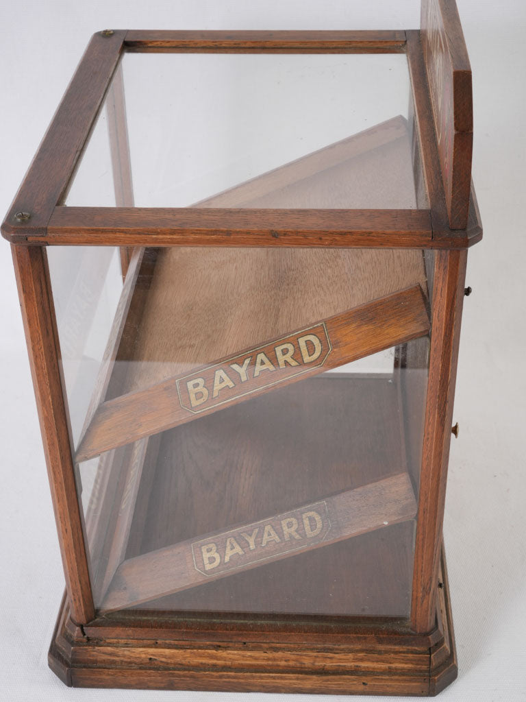 Elegant glass Bayard Pens display case