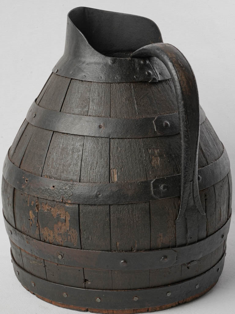 Handmade iron-banded pitcher