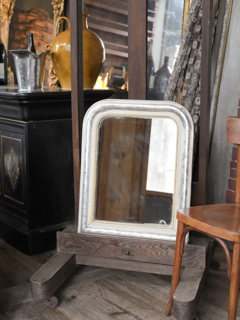 Historical delicate patina glass mirror