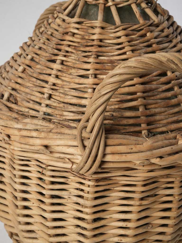 Traditional thick glass wine bottle