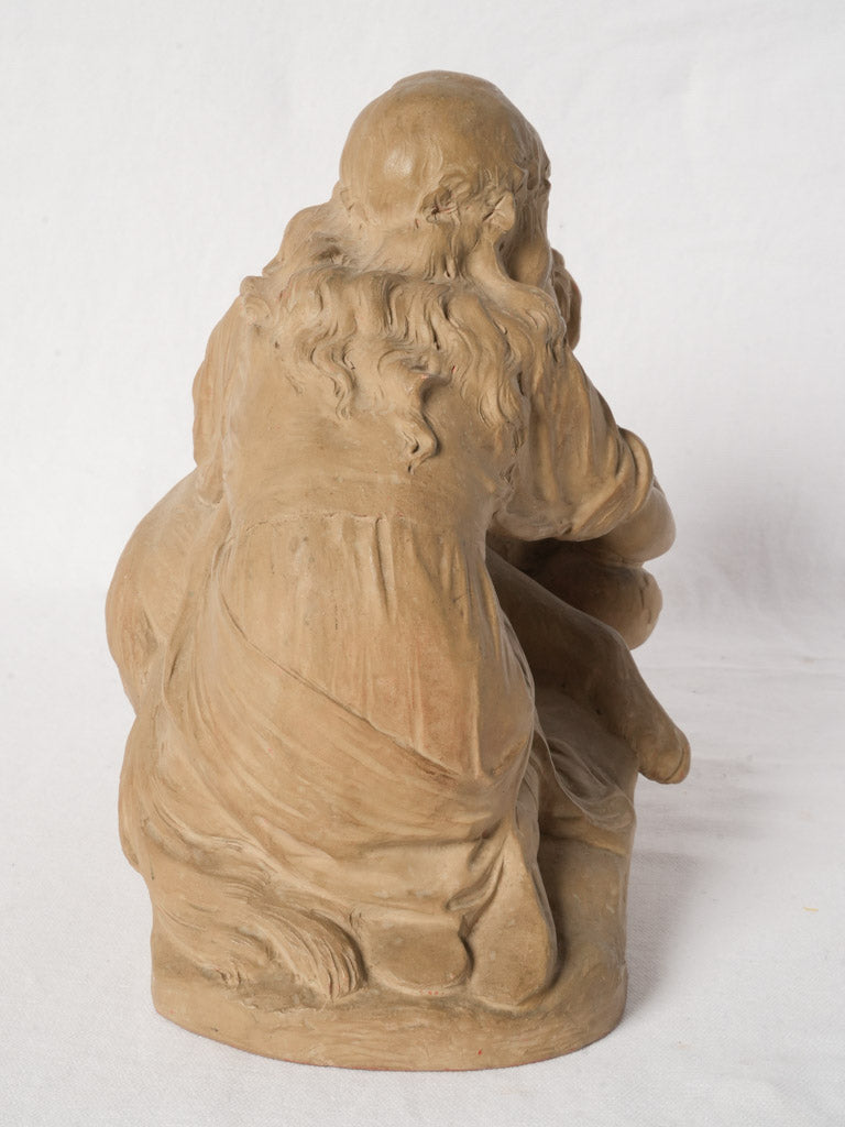 Vintage styled drapery textured statue