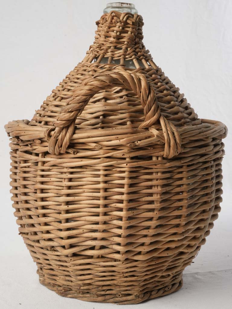 Midcentury charming glass demijohn