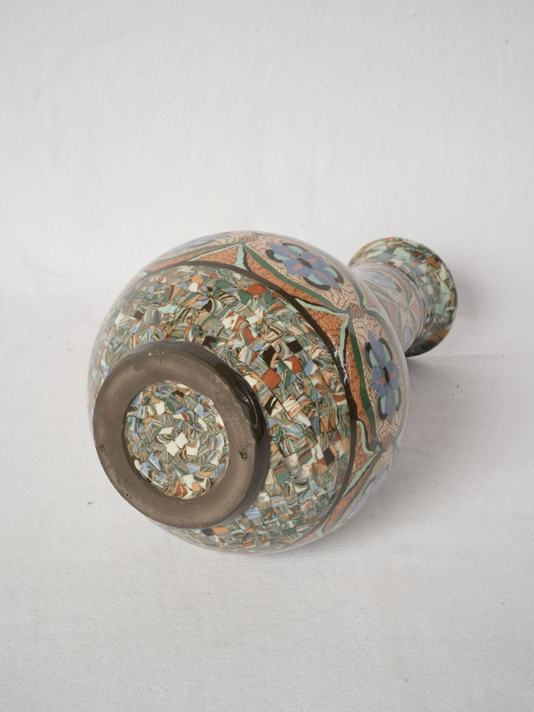 Art Deco Vase by Jean Gerbino Vallauris - 12½" w/ Intricate Neriage Mosaic