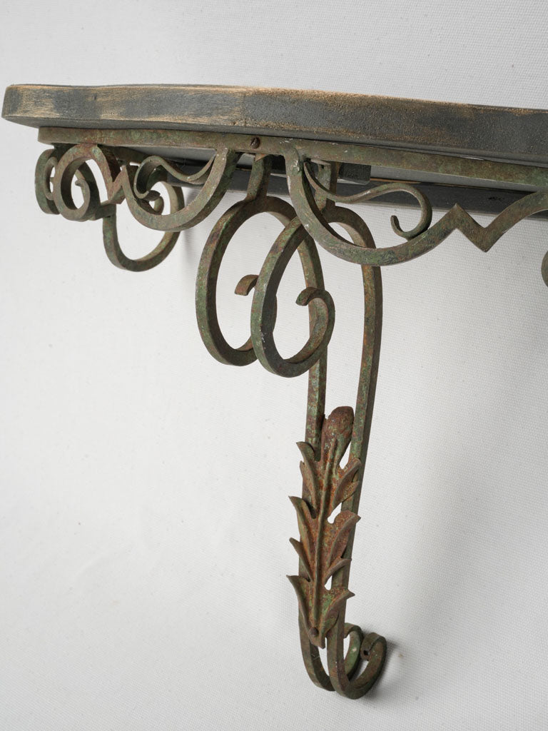 1950s artisanal metal wall console