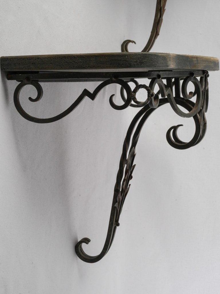 Aged wrought iron hallway decor