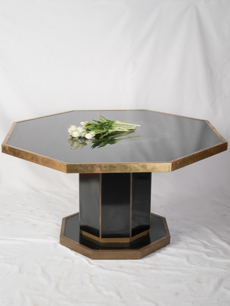 Mid-century glass-top dining table