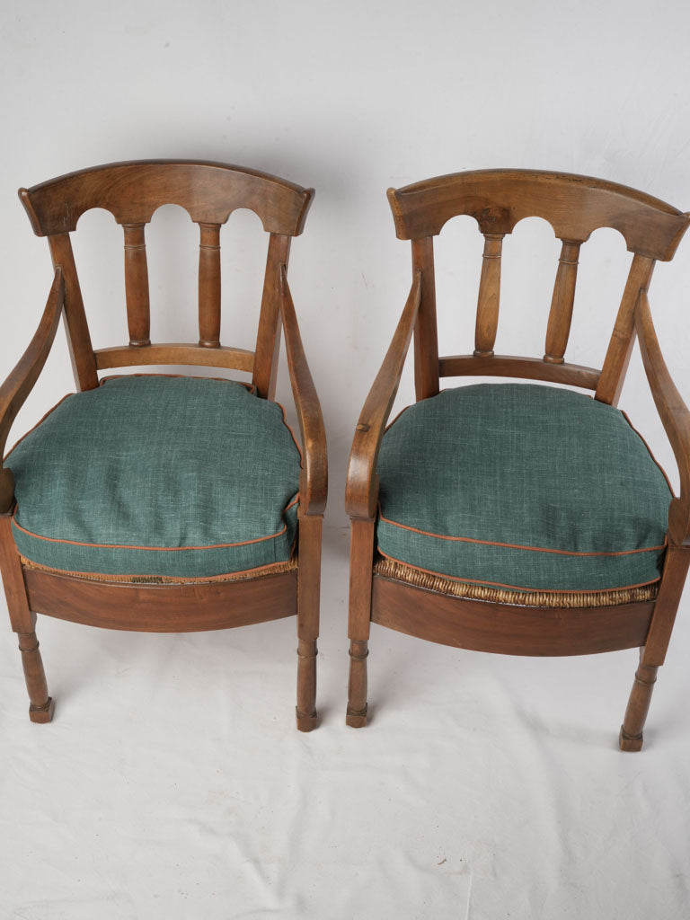 Set Of Six Early 19th Century Provincial Armchairs W/ Rush Seats