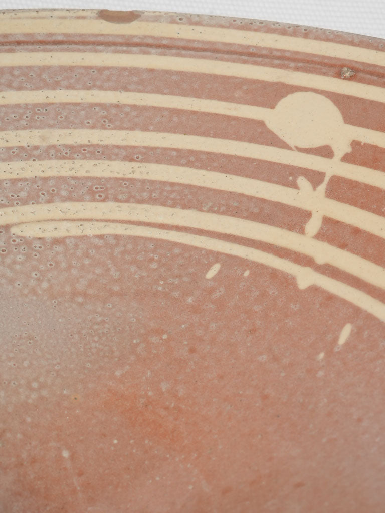 Large antique French spiral omelet plate