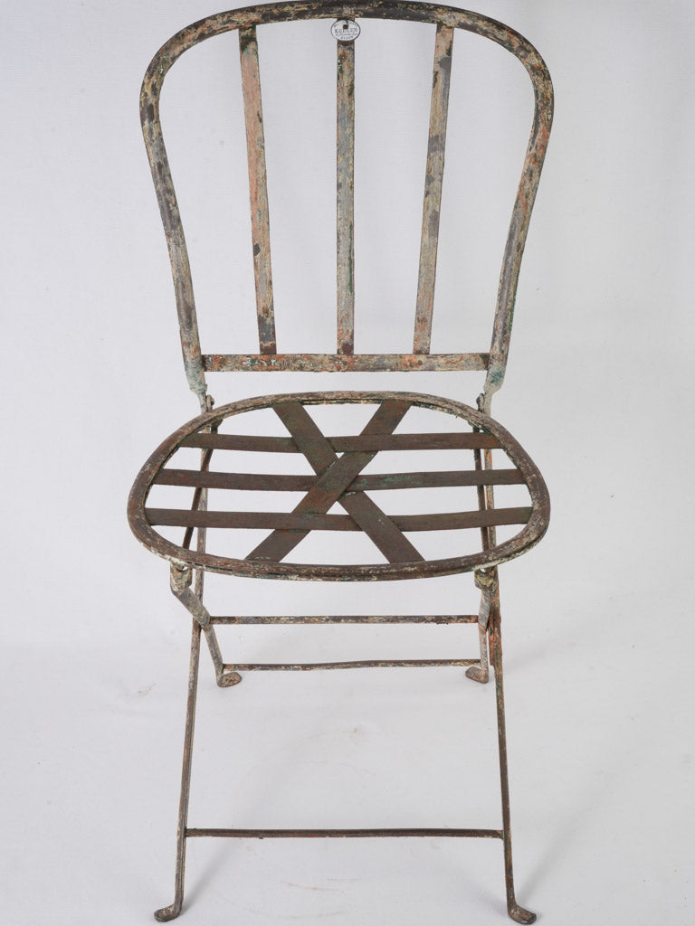 Authentic French folding garden chairs