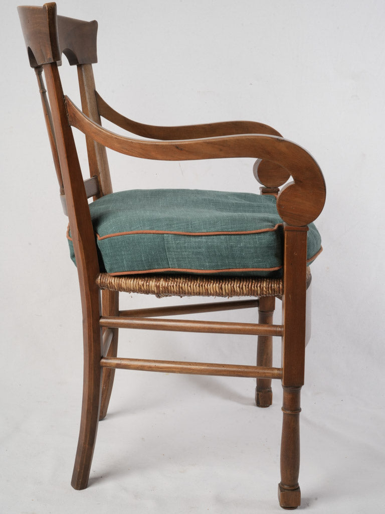 Set Of Six Early 19th Century Provincial Armchairs W/ Rush Seats