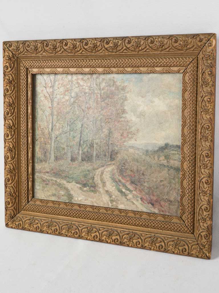 Antique Earthy Tones Oil Artwork