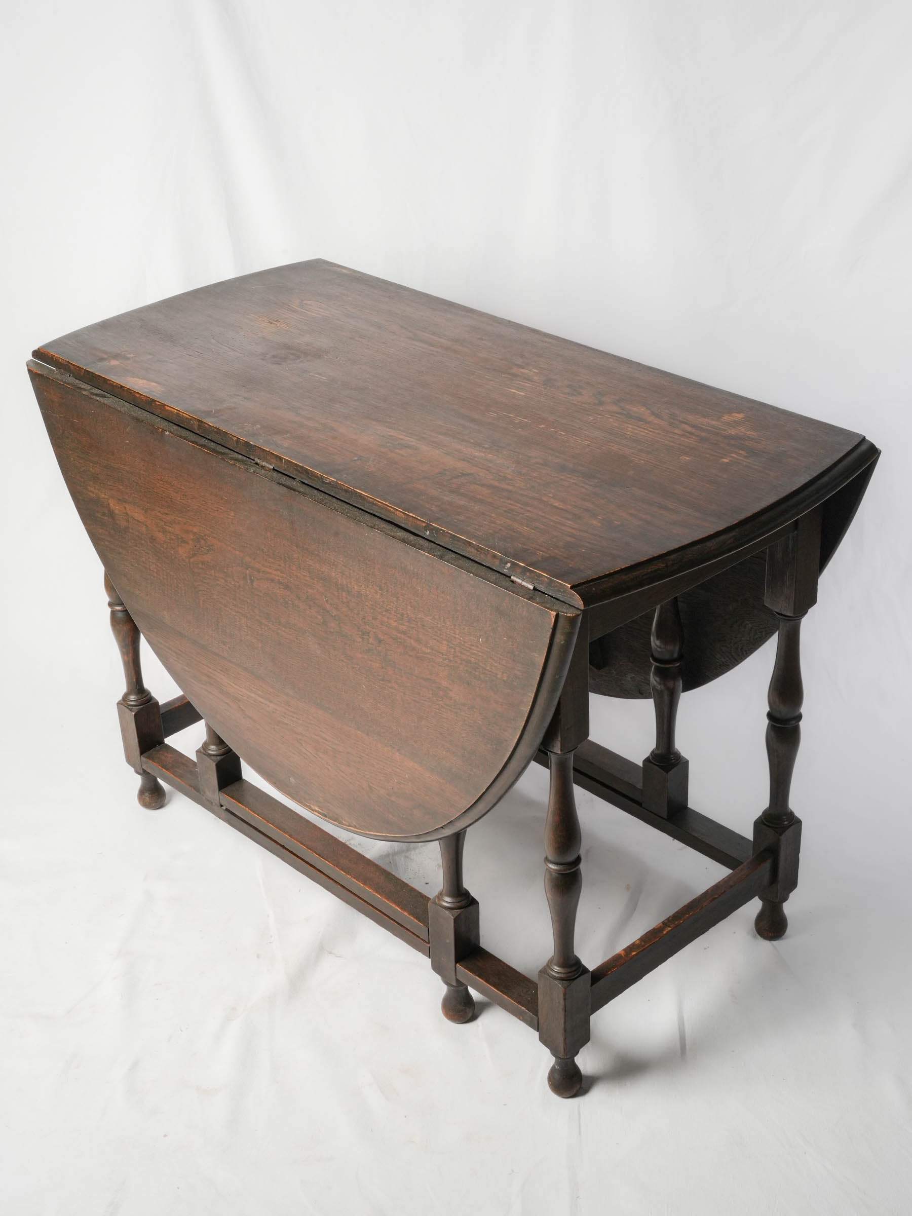 Antique oak foldable dining table
