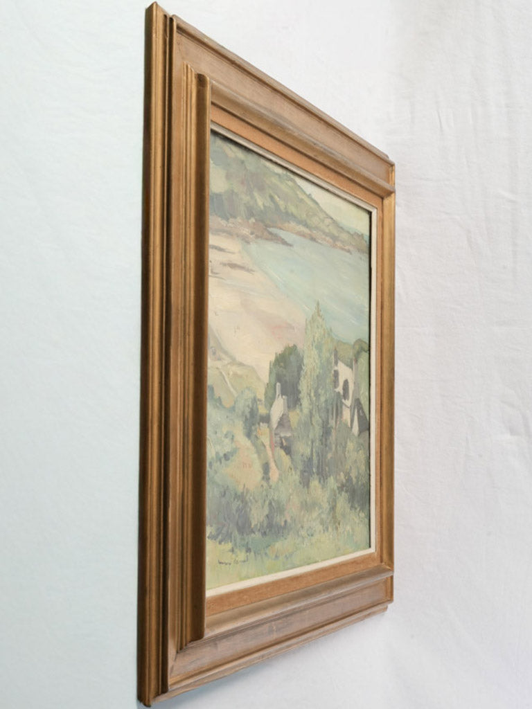 Soft luminescent framed landscape painting
