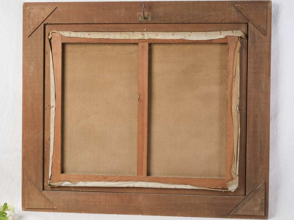 Elegant mid-century maritime canvas painting