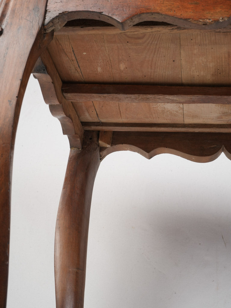 Elegant 18th Century Louis XV Walnut Side Table W/ Carved Hoof Feet and Warm Patina - 32¼" x 20¾"