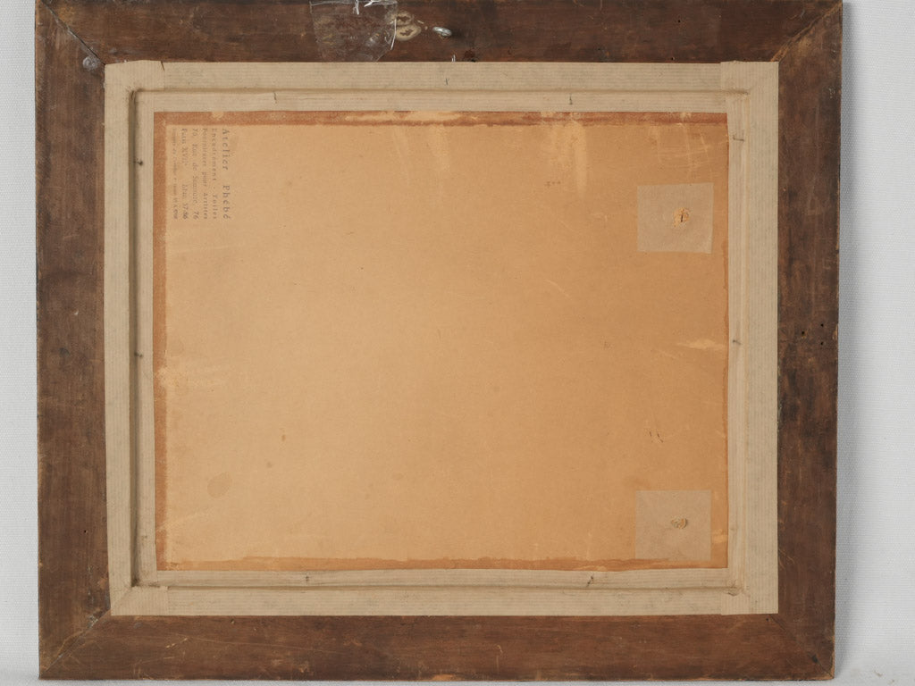 A. de Torcy Signed Watercolor Art in Dark Frame