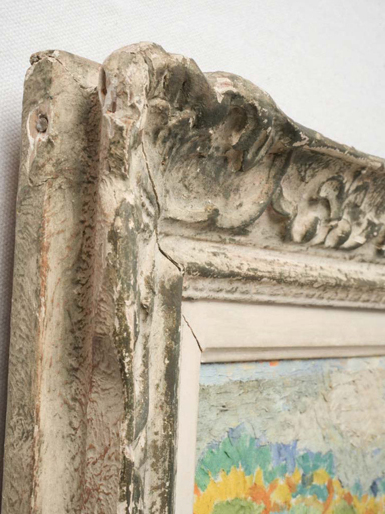 Mosaic-like textured oil painting