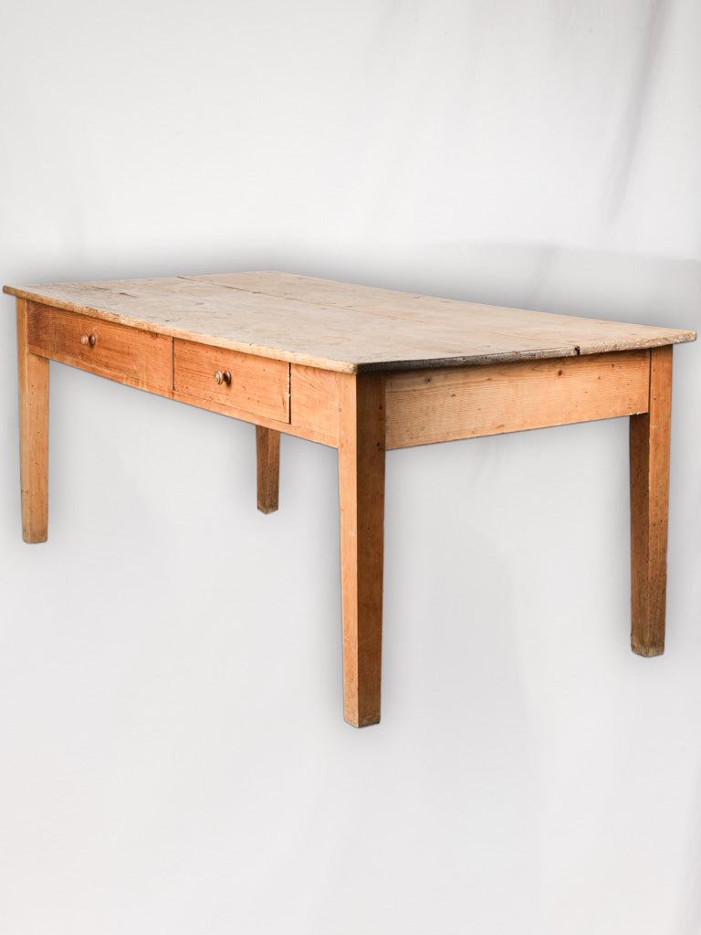 Early Twentieth Century Large Pine Farm Table w/ Drawers - 78¾"