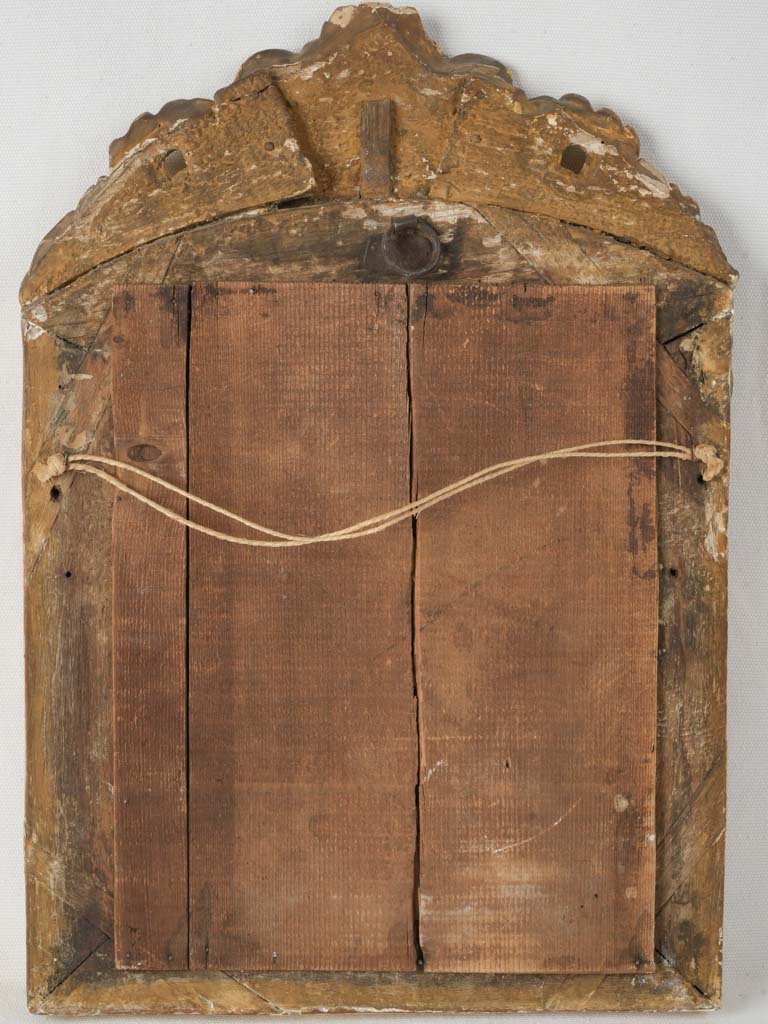 Warm antique finish mirror