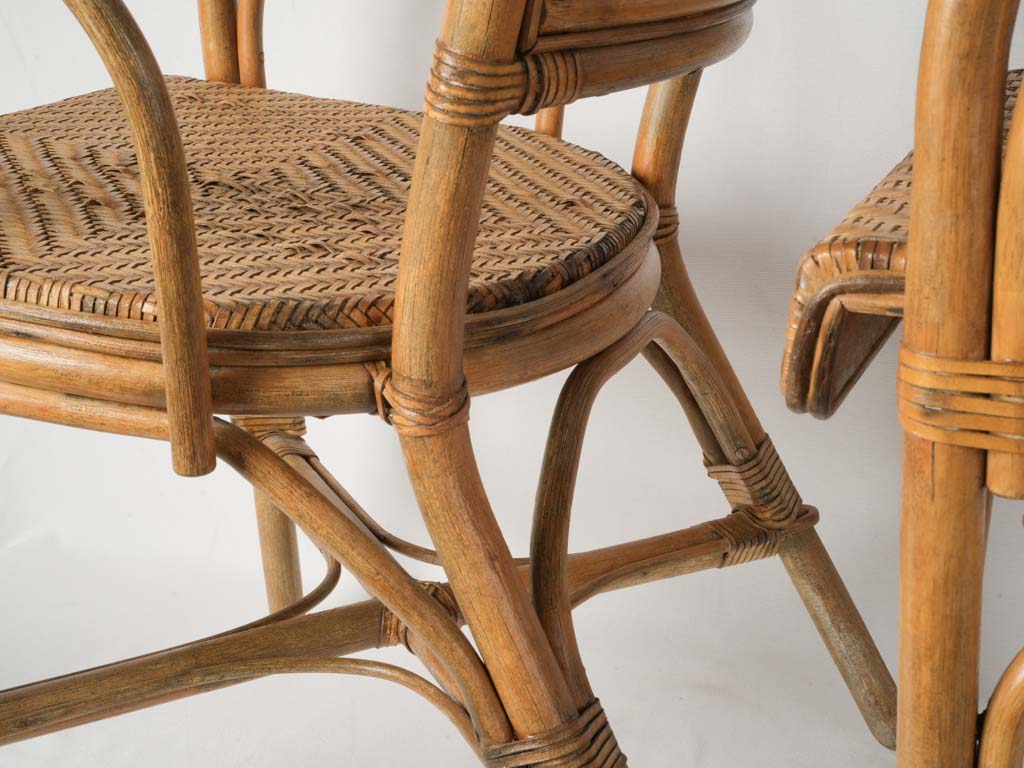 Natural 1960s Rattan Dining Chairs