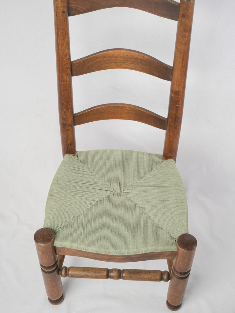 Aged patina wooden kitchen chairs  