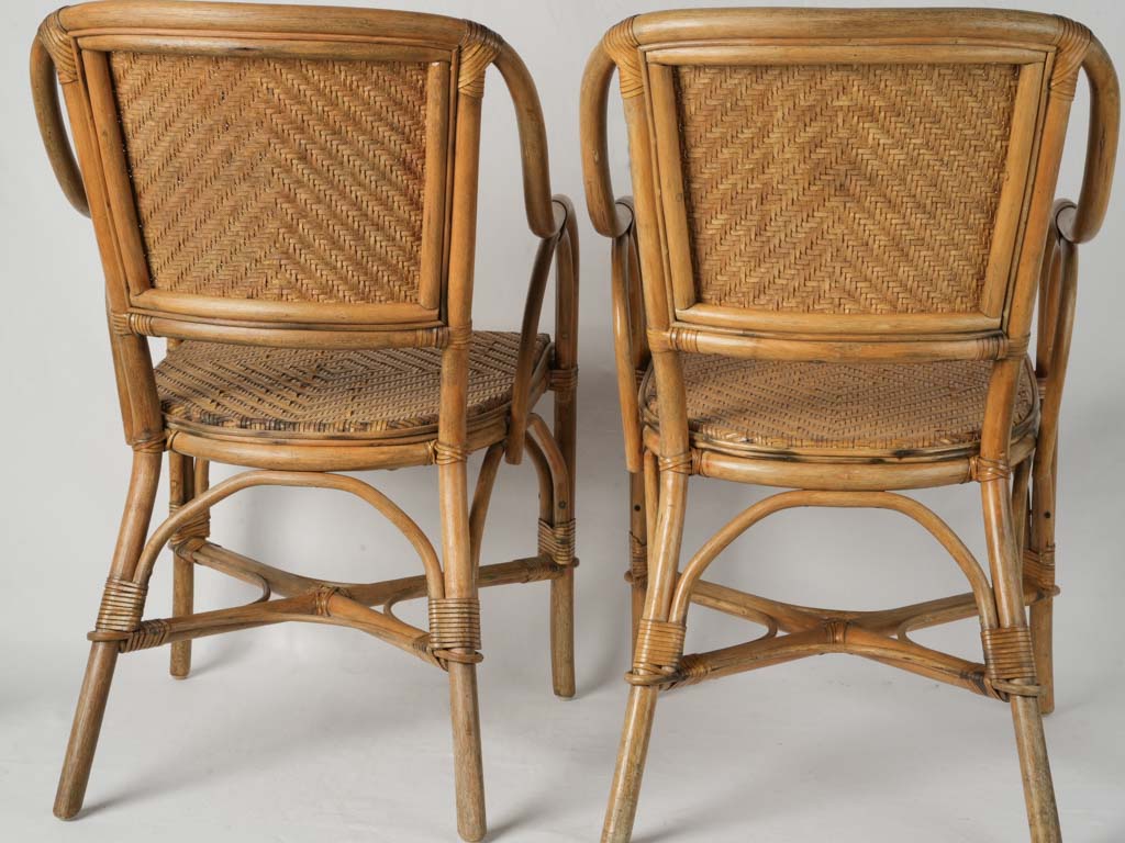 Durable European Rattan Armchairs
