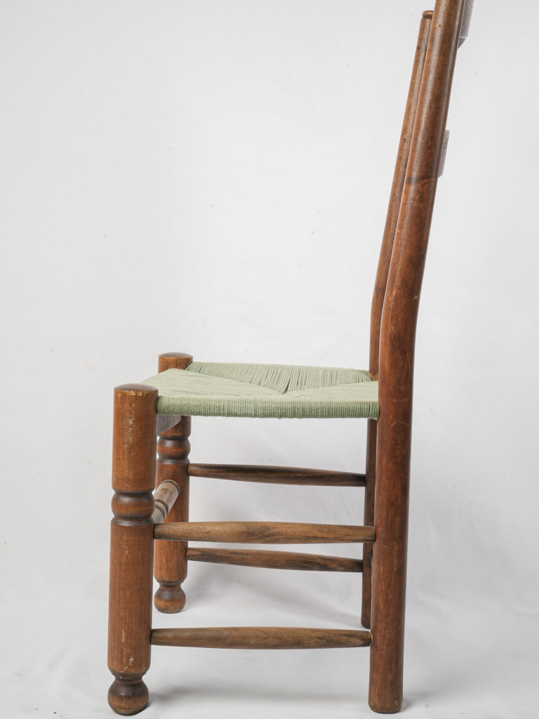 Sage-green cord seat accent chairs