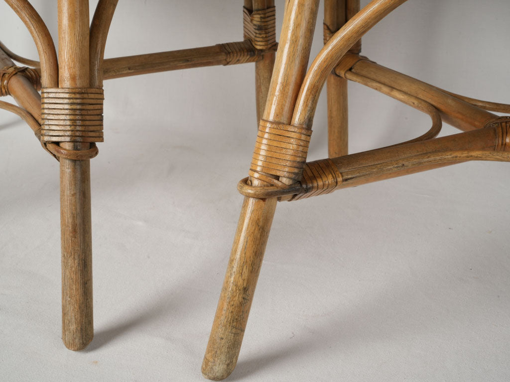 Classic European Woven Leather Armchairs