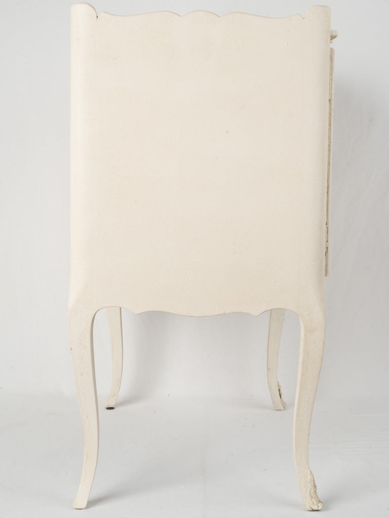 Textured woven panel nightstand