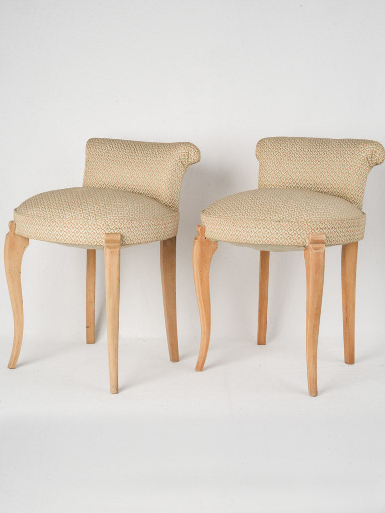 Elegant mid-century vanity stools
