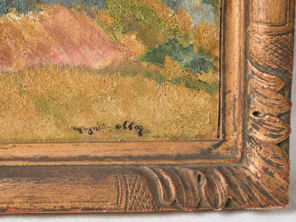 Authentic patina village composition