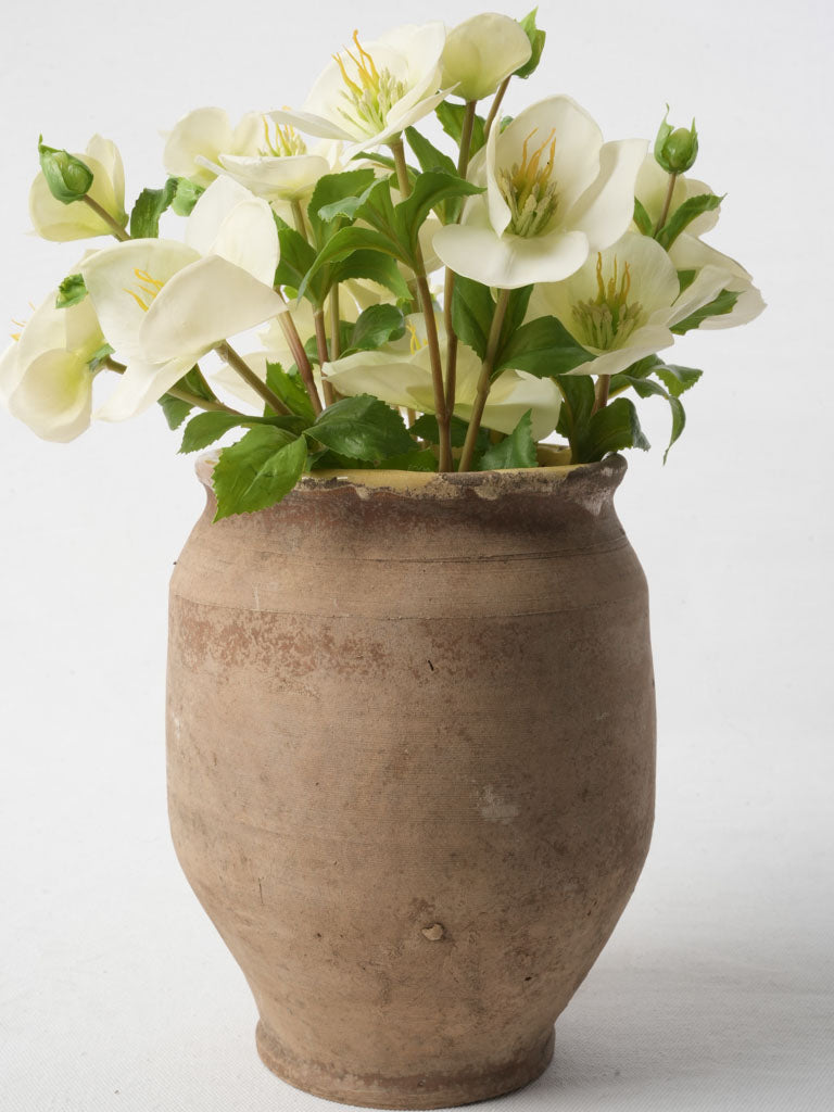 Large Unglazed Antique Confit Pot - 8¼"