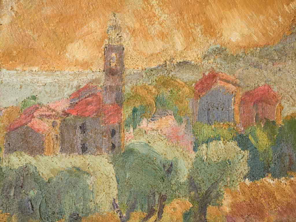 Mid-century vibrant artwork painting