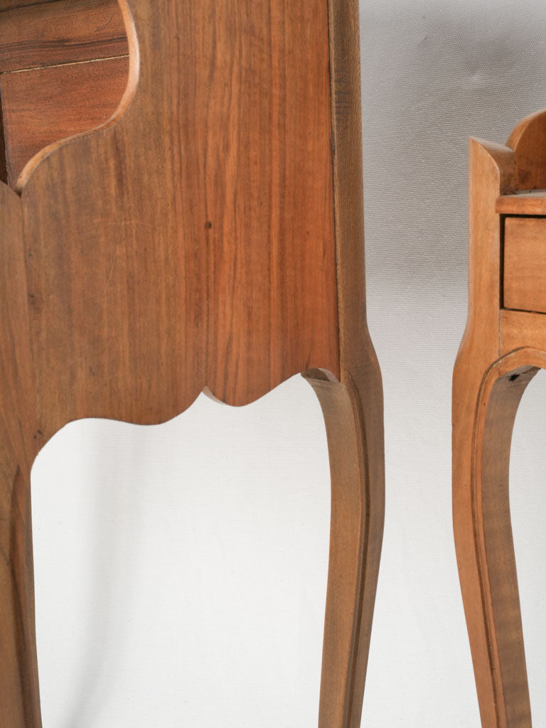 Rich natural grain nightstands