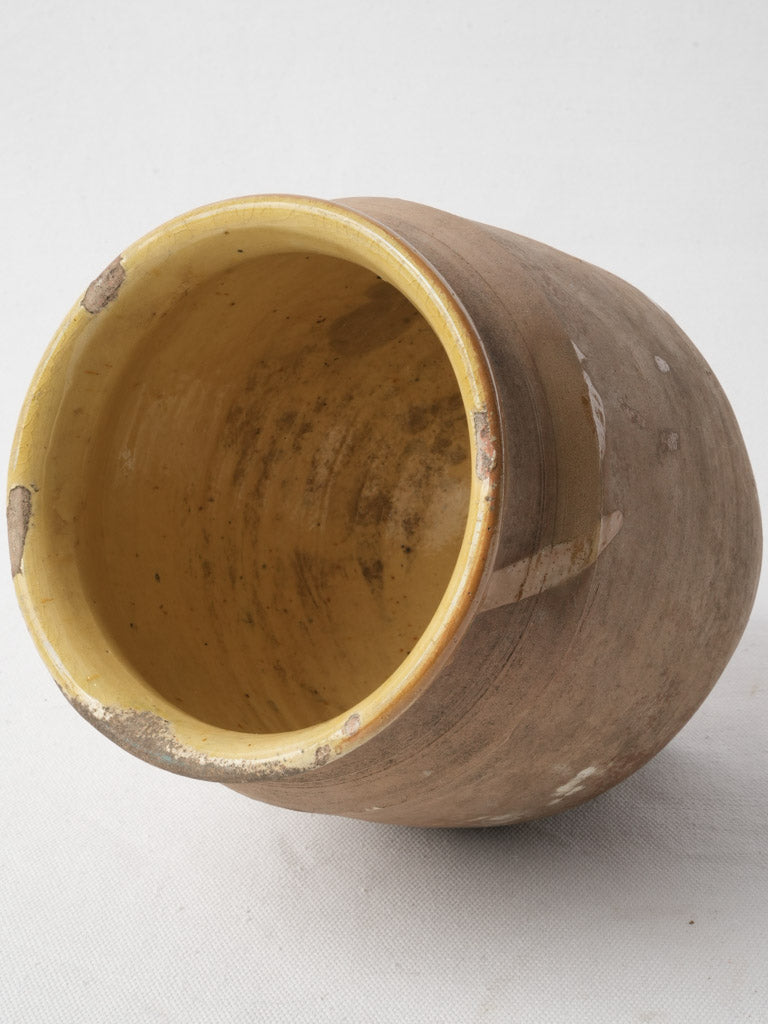 Large Unglazed Antique Confit Pot - 8¼"
