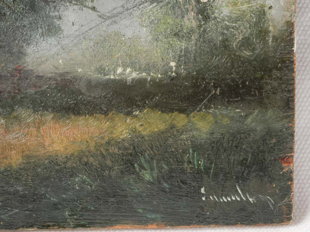 Charming nostalgic countryside panel art
